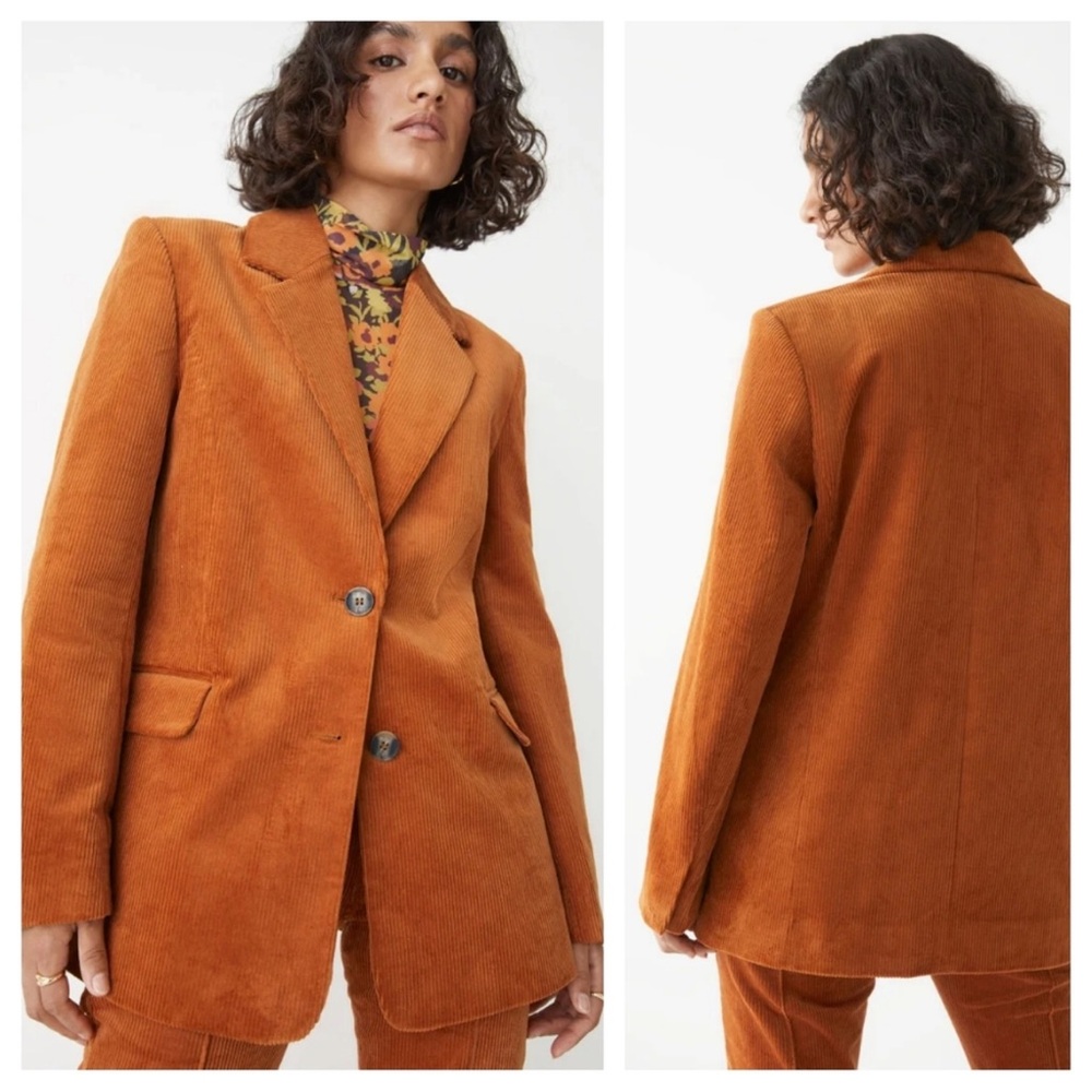 & Other Stories Rust Corduroy Blazer
